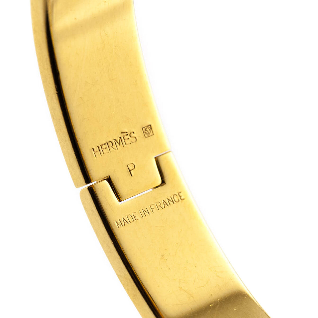 Hermes Clic H 0.5 Bracelet Black Gold Hardware P Stamp in PM Size