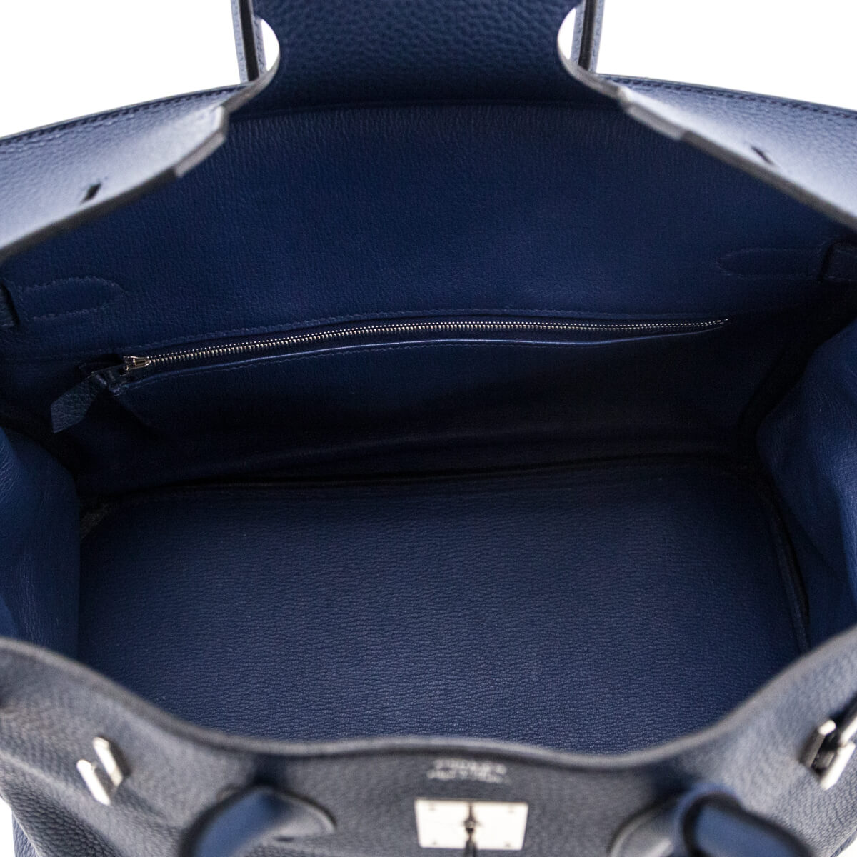 Hermes Bleu De Malte Taurillon Clemence Birkin 35 - Love that Bag etc - Preowned Authentic Designer Handbags & Preloved Fashions