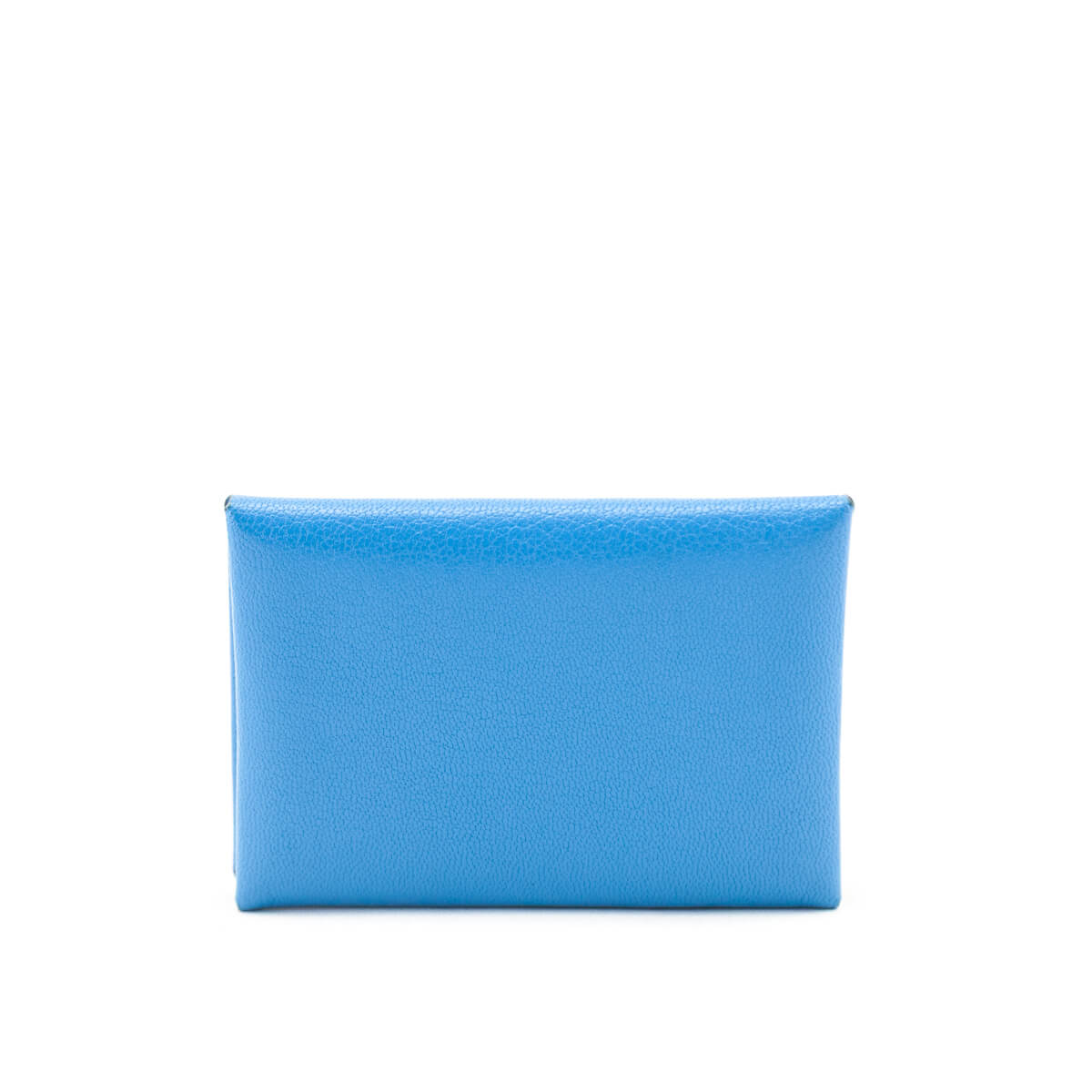 Hermes Bleu Frida Chamkila Goatskin Calvi Duo Card Case - Love that Bag etc - Preowned Authentic Designer Handbags & Preloved Fashions