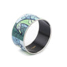 Hermes Blue & Green Enamel Extra Wide Coup De Fouet Bracelet - Love that Bag etc - Preowned Authentic Designer Handbags & Preloved Fashions