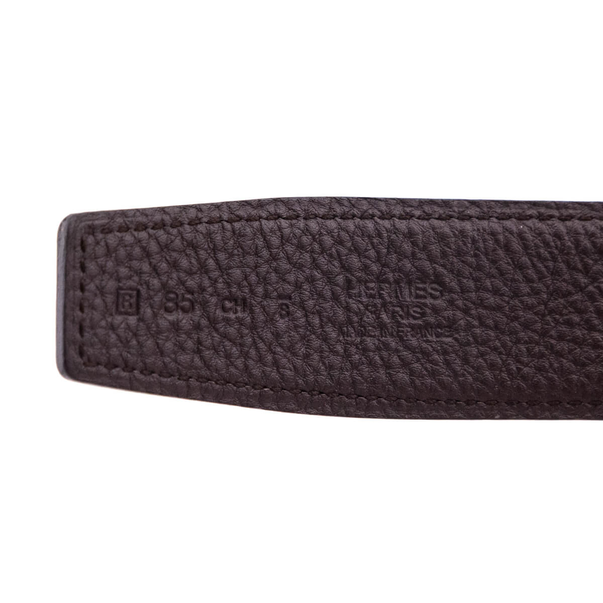 Hermes Brown Clemence & Black Swift Reversible Belt Size M - Love that Bag etc - Preowned Authentic Designer Handbags & Preloved Fashions