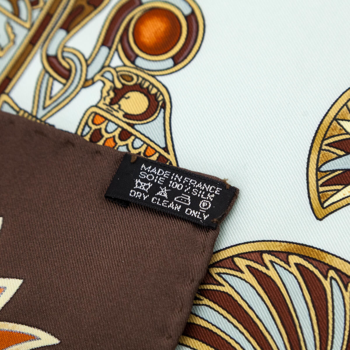 Hermes Brown Tresors du Nil Silk Scarf