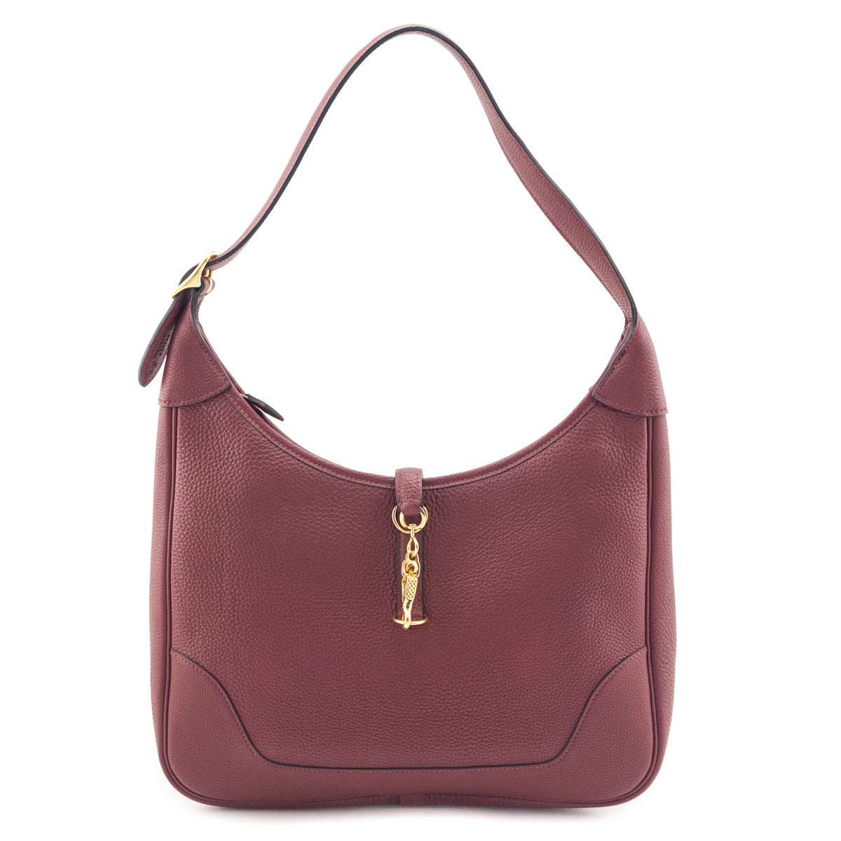 Hermes Burgundy Togo Trim II 31 Bag - Love that Bag etc - Preowned Authentic Designer Handbags & Preloved Fashions