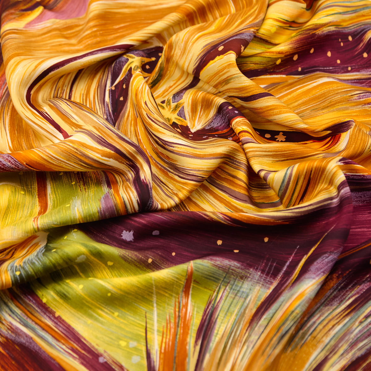 Hermes Burgundy & Yellow Feux Du Ciel Silk Scarf 90 - Love that Bag etc - Preowned Authentic Designer Handbags & Preloved Fashions