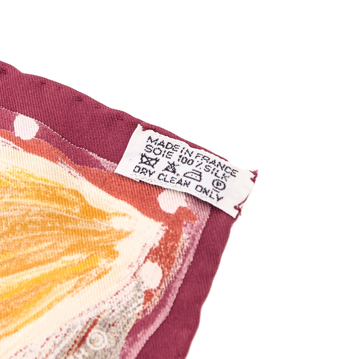 Hermes Burgundy & Yellow Feux Du Ciel Silk Scarf 90 - Love that Bag etc - Preowned Authentic Designer Handbags & Preloved Fashions