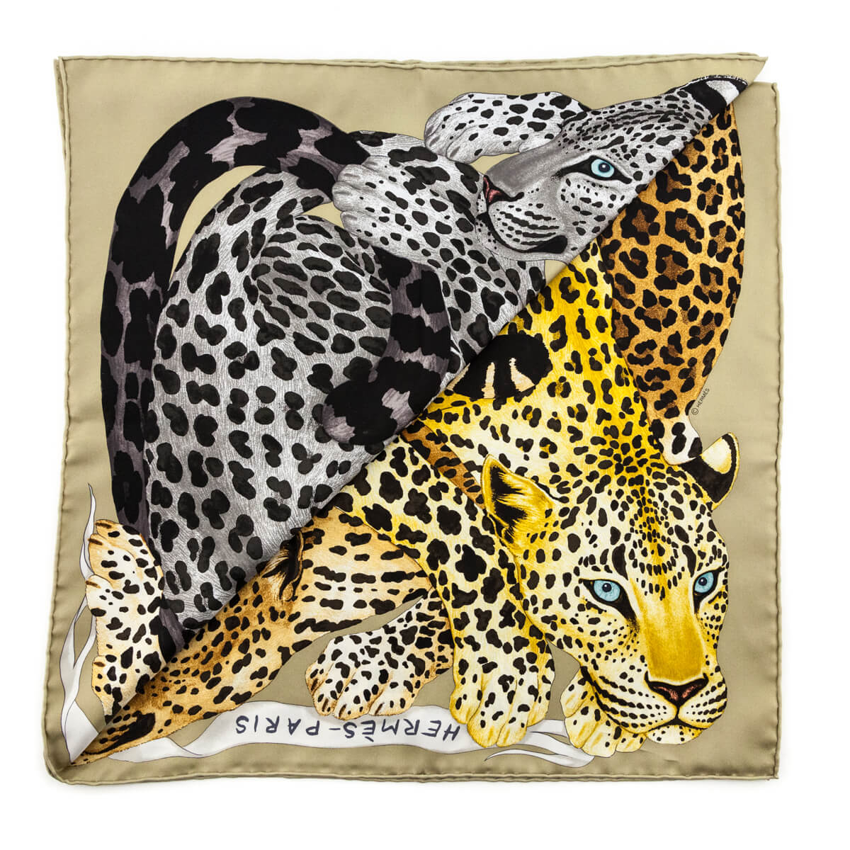 Hermes Camel Lazy Leopardesses Silk Scarf 90 - Love that Bag etc - Preowned Authentic Designer Handbags & Preloved Fashions