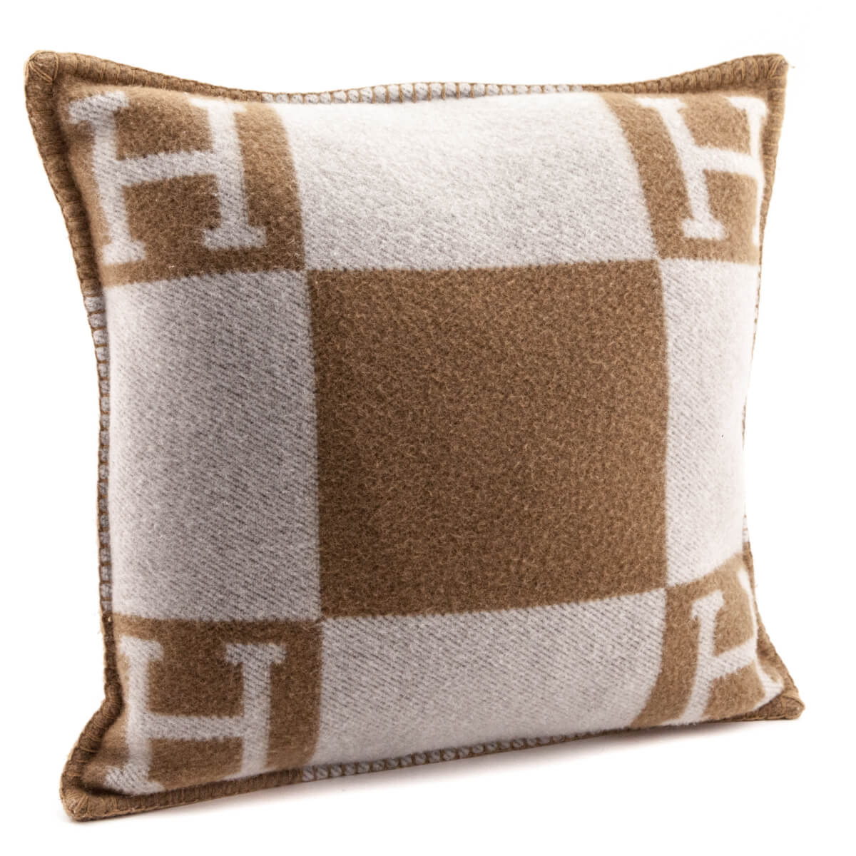 Hermes Camel & Ecru Avalon Pillow - Love that Bag etc - Preowned Authentic Designer Handbags & Preloved Fashions