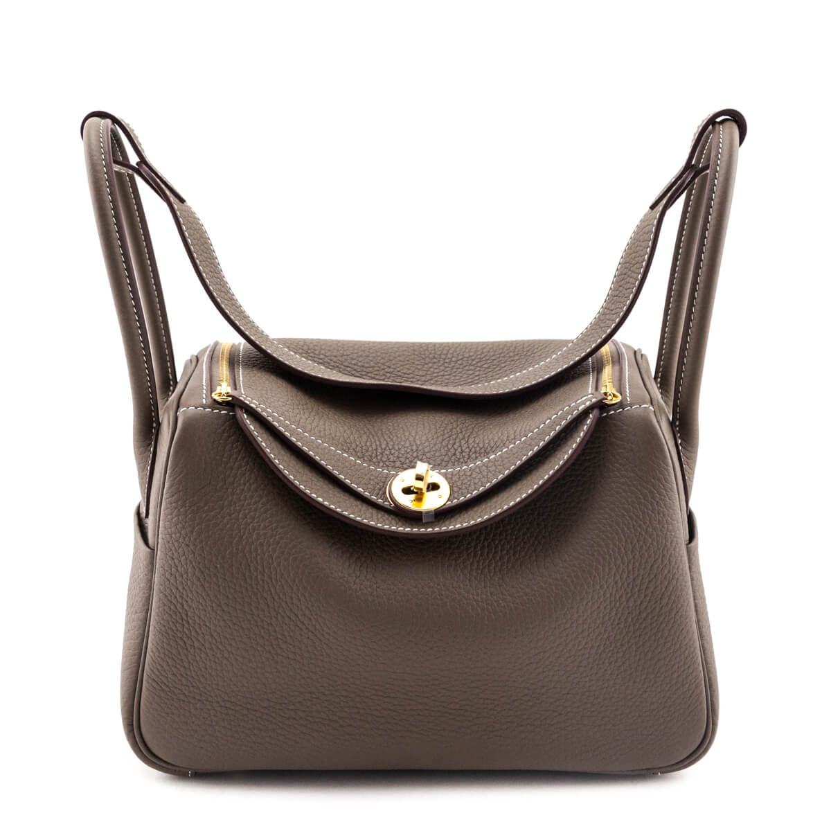 Hermes Etoupe Taurillon Clemence Lindy 26