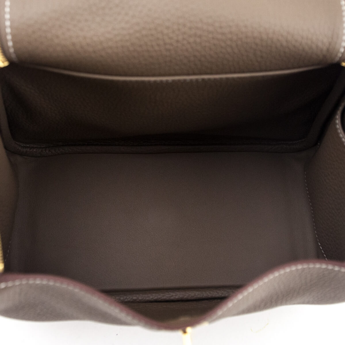 Hermes Etoupe Taurillon Clemence Lindy 26