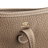 Hermes Etoupe & Navy Taurillon Clemence Evelyne TPM 16 - Love that Bag etc - Preowned Authentic Designer Handbags & Preloved Fashions