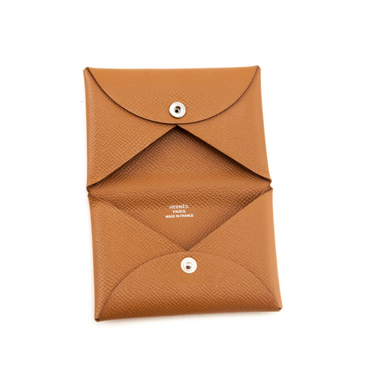 Hermes Gold Epsom Calvi Card Case - Love that Bag etc - Preowned Authentic Designer Handbags & Preloved Fashions