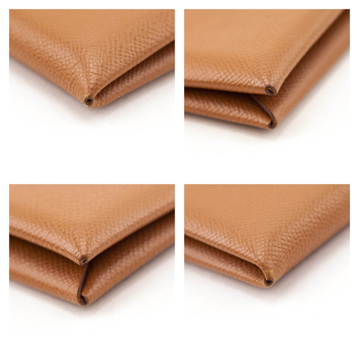 Hermes Gold Epsom Calvi Card Case - Love that Bag etc - Preowned Authentic Designer Handbags & Preloved Fashions