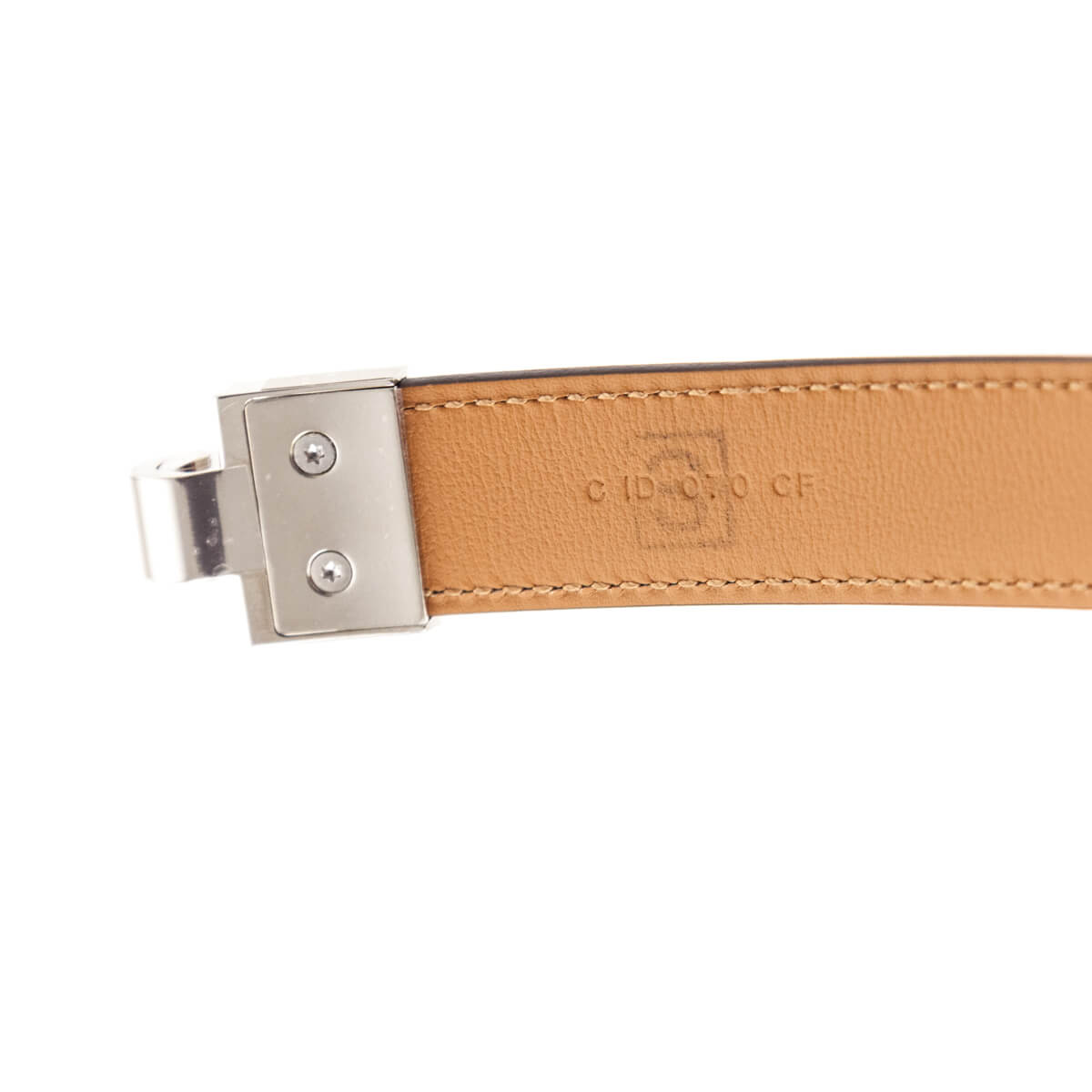 Hermes Gold Epsom Charniere Belt 22