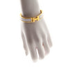 Hermes Gold & White Enamel Thin Clic H Bracelet GM - Love that Bag etc - Preowned Authentic Designer Handbags & Preloved Fashions