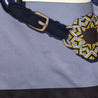 Hermes Gray & Gold Silk Festival D'Hermes Triangle Geant Scarf - Love that Bag etc - Preowned Authentic Designer Handbags & Preloved Fashions