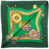 Hermes Green & Gold La Ronde Des Heures Silk Scarf - Love that Bag etc - Preowned Authentic Designer Handbags & Preloved Fashions