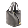 Hermes Gris Meyer Clemence Picotin 18 - Love that Bag etc - Preowned Authentic Designer Handbags & Preloved Fashions