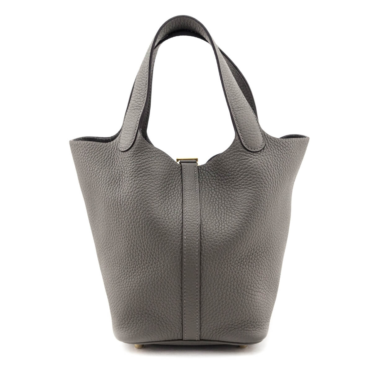 Hermes Gris Meyer Clemence Picotin 18 - Love that Bag etc - Preowned Authentic Designer Handbags & Preloved Fashions