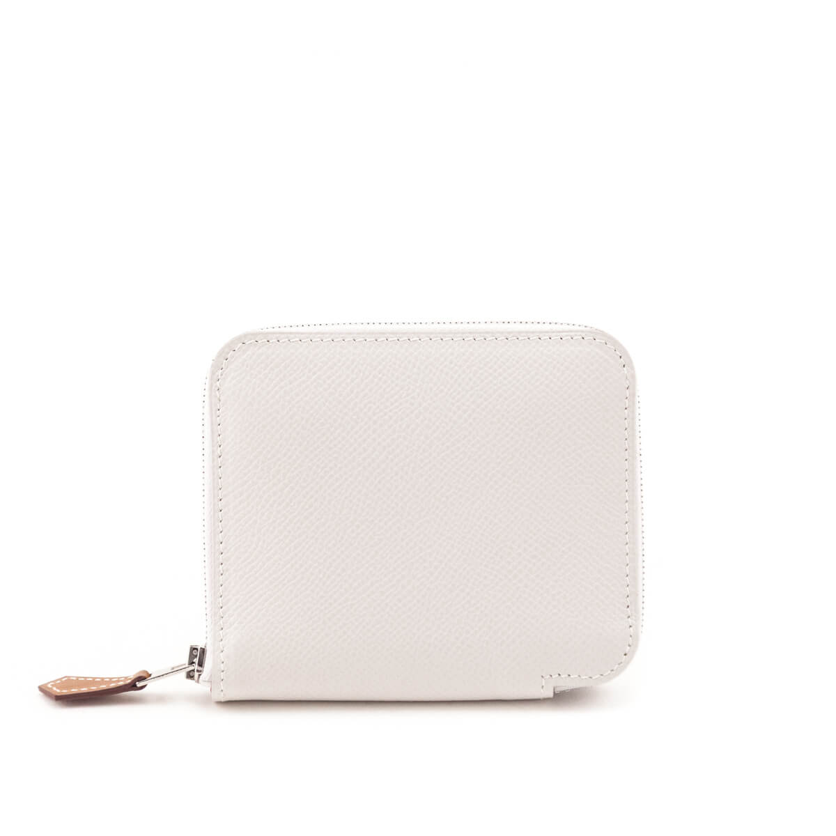 Hermes Gris Pale & Rubis Epsom Silk'In Compact Wallet