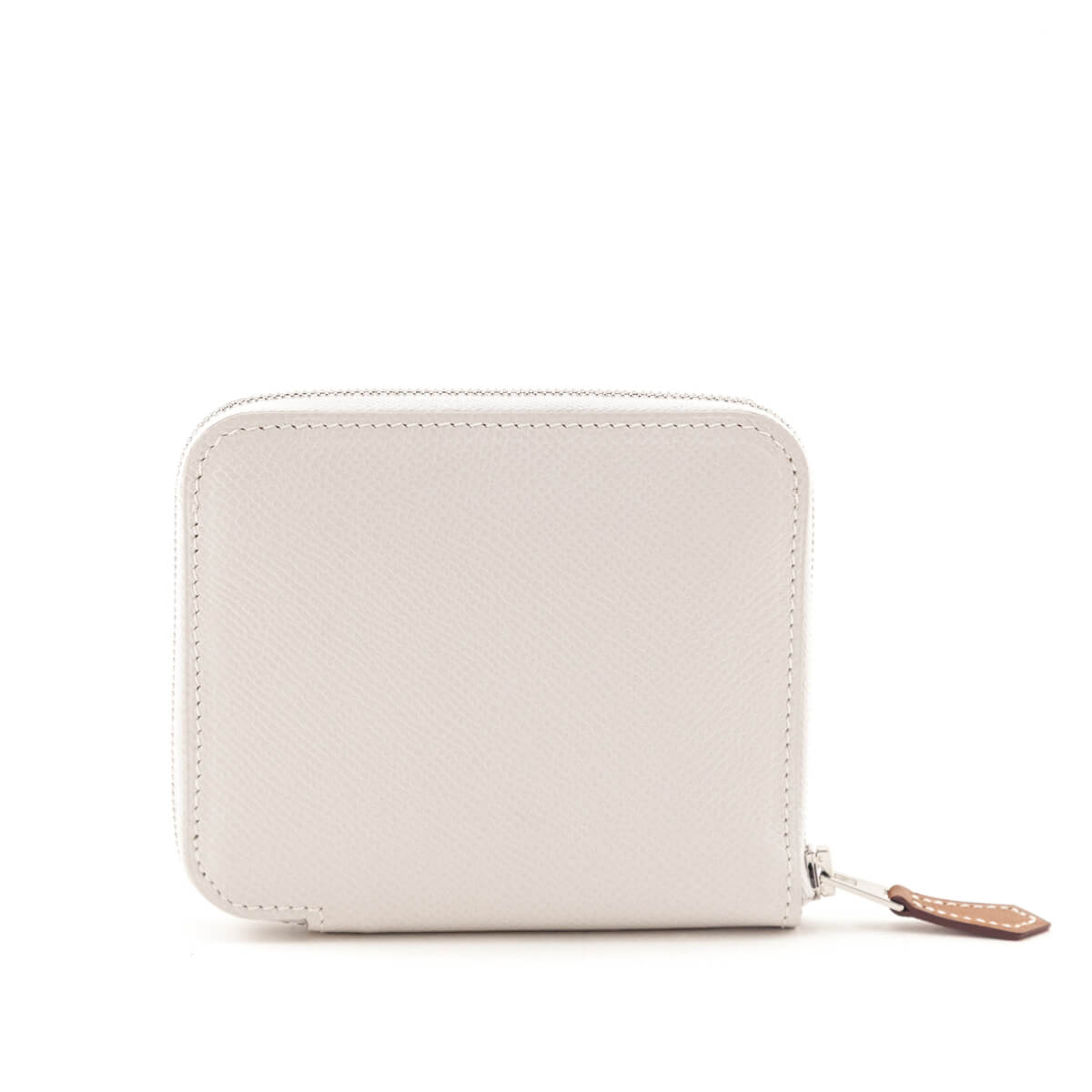 Hermes Gris Pale & Rubis Epsom Silk'In Compact Wallet