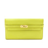 Hermes Lime Chevre Mysore Kelly Longue Wallet - Love that Bag etc - Preowned Authentic Designer Handbags & Preloved Fashions