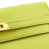 Hermes Lime Chevre Mysore Kelly Longue Wallet - Love that Bag etc - Preowned Authentic Designer Handbags & Preloved Fashions