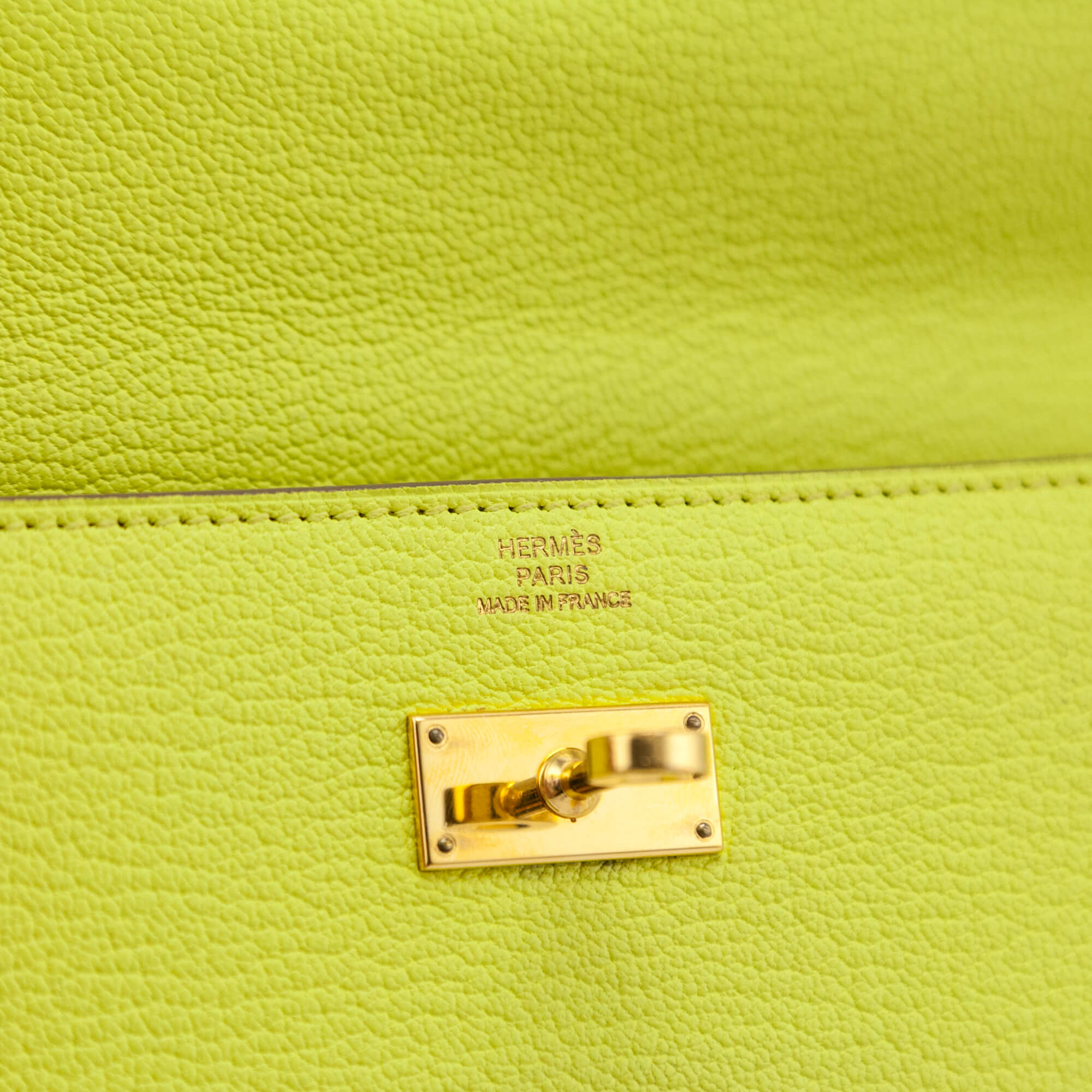 Hermes Lime Chevre Mysore Kelly Longue Wallet - Love that Bag etc - Preowned Authentic Designer Handbags & Preloved Fashions
