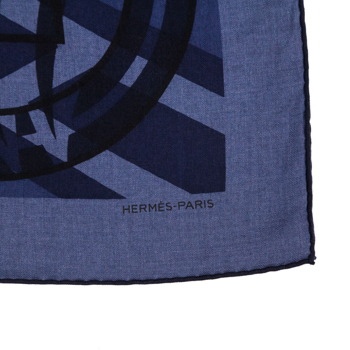 Hermes Navy & Black Quadrige 2 Cashmere Shawl 140 - Love that Bag etc - Preowned Authentic Designer Handbags & Preloved Fashions
