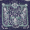 Hermes Navy & Green Silk Tresors Retrouves Scarf 90 - Love that Bag etc - Preowned Authentic Designer Handbags & Preloved Fashions