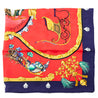 Hermes Navy & Red Plumes et Grelots Jacquard Silk Scarf 90 - Love that Bag etc - Preowned Authentic Designer Handbags & Preloved Fashions