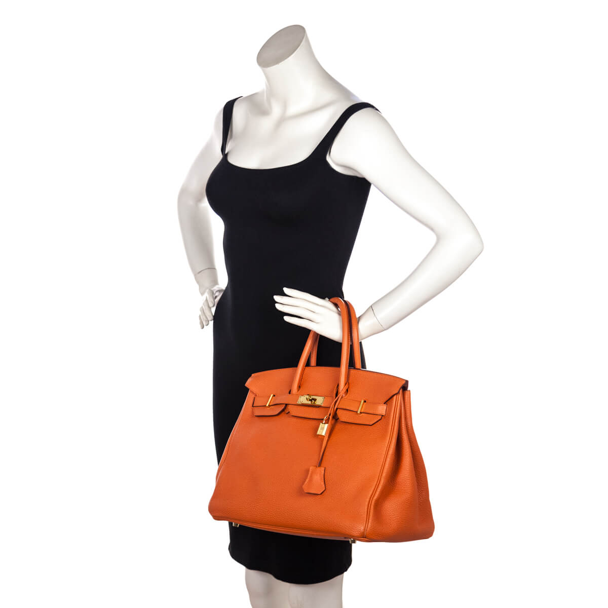 Hermes Orange Clemence Birkin 35 - Love that Bag etc - Preowned Authentic Designer Handbags & Preloved Fashions