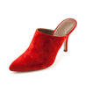 Hermes Red Suede Mules Size US 6 | EU 36 - Love that Bag etc - Preowned Authentic Designer Handbags & Preloved Fashions