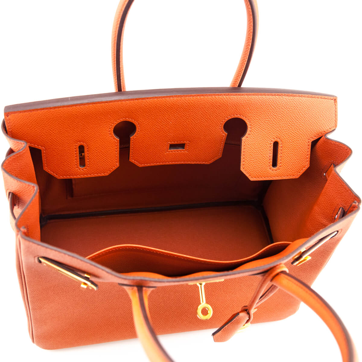 Hermes Orange Terre Battue Epsom Birkin 30 - Love that Bag etc - Preowned Authentic Designer Handbags & Preloved Fashions