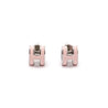 Hermes Palladium Rose Lacquered Mini Pop H Earrings - Love that Bag etc - Preowned Authentic Designer Handbags & Preloved Fashions