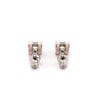 Hermes Palladium Rose Lacquered Mini Pop H Earrings - Love that Bag etc - Preowned Authentic Designer Handbags & Preloved Fashions