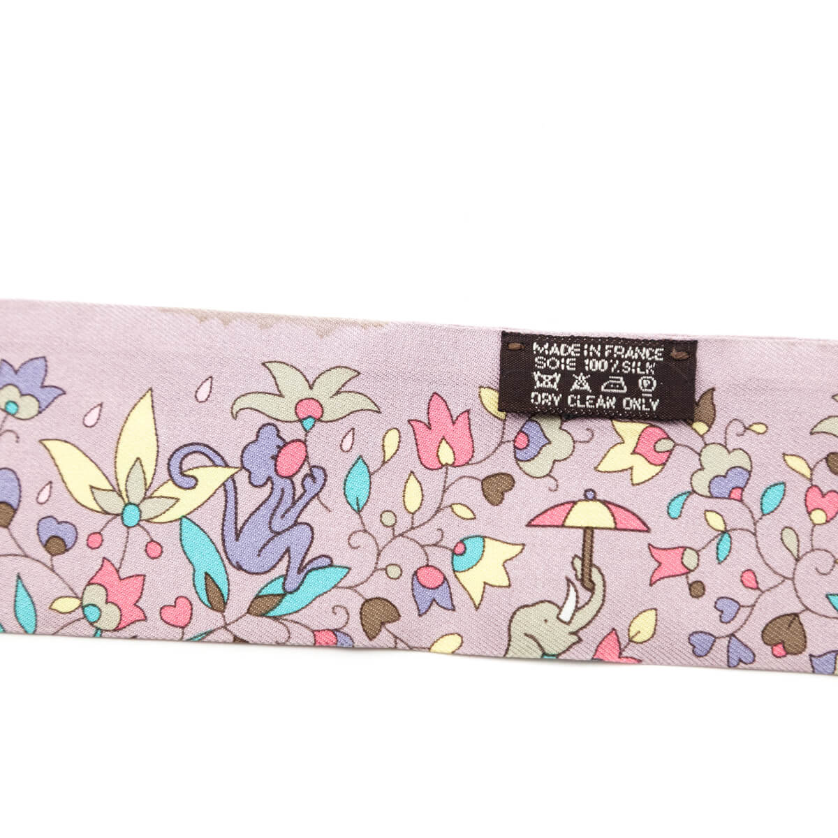 Hermes Pink Floral Twilly