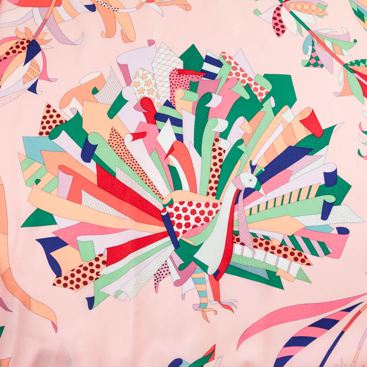 Hermes Pink Paradis De Soie Summer Weight Silk Scarf 140