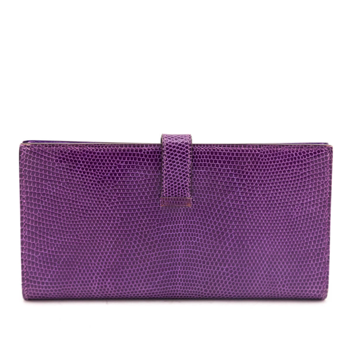 Hermes Purple Varanus Niloticus Lizard Bearn Wallet