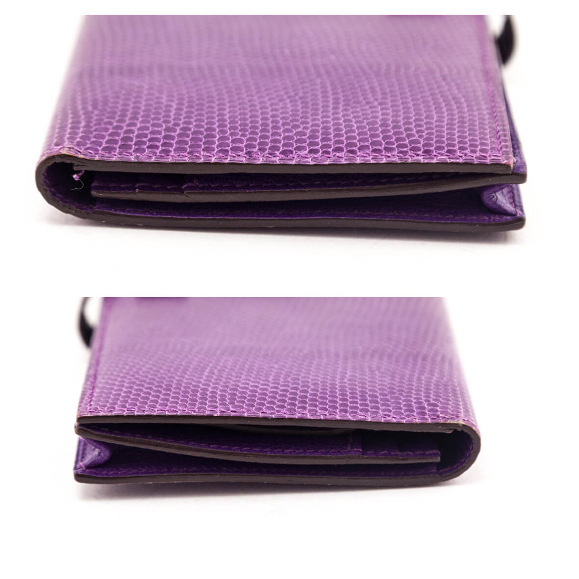 Hermes Purple Varanus Niloticus Lizard Bearn Wallet