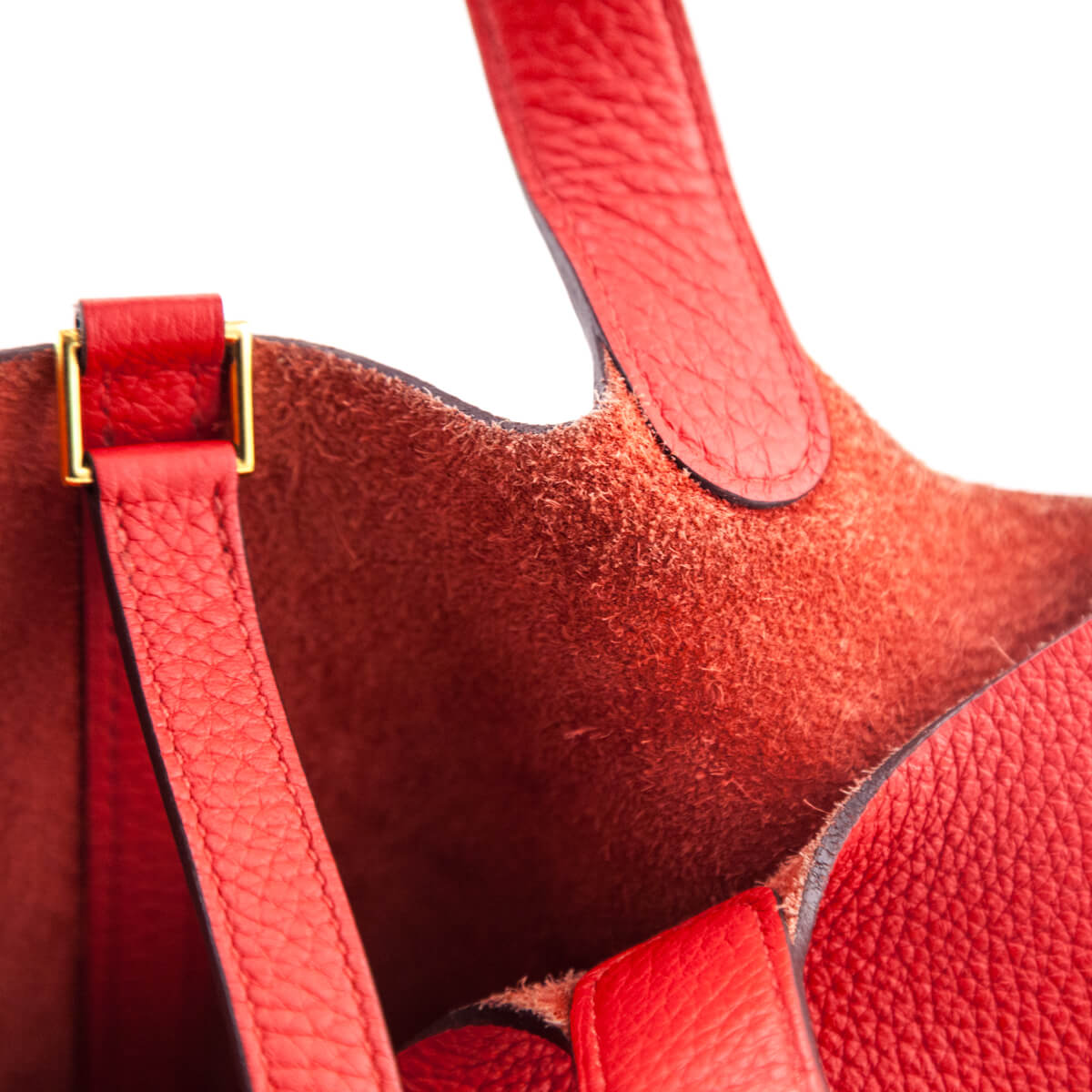 Hermes Red Taurillon Clemence Picotin Lock 18 PM