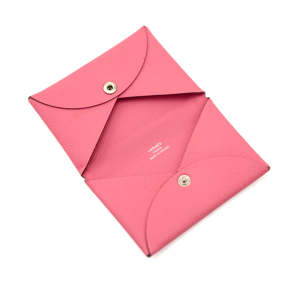 Hermes Rose Azalee Epsom Calvi Card Holder - Love that Bag etc - Preowned Authentic Designer Handbags & Preloved Fashions