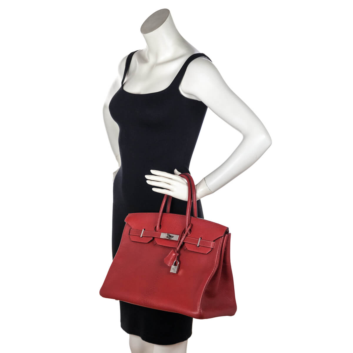 Hermes Rouge Garance Chevre Mysore Birkin 35 - Love that Bag etc - Preowned Authentic Designer Handbags & Preloved Fashions