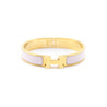 Hermes White Enamel Clic H Narrow Bracelet - Love that Bag etc - Preowned Authentic Designer Handbags & Preloved Fashions