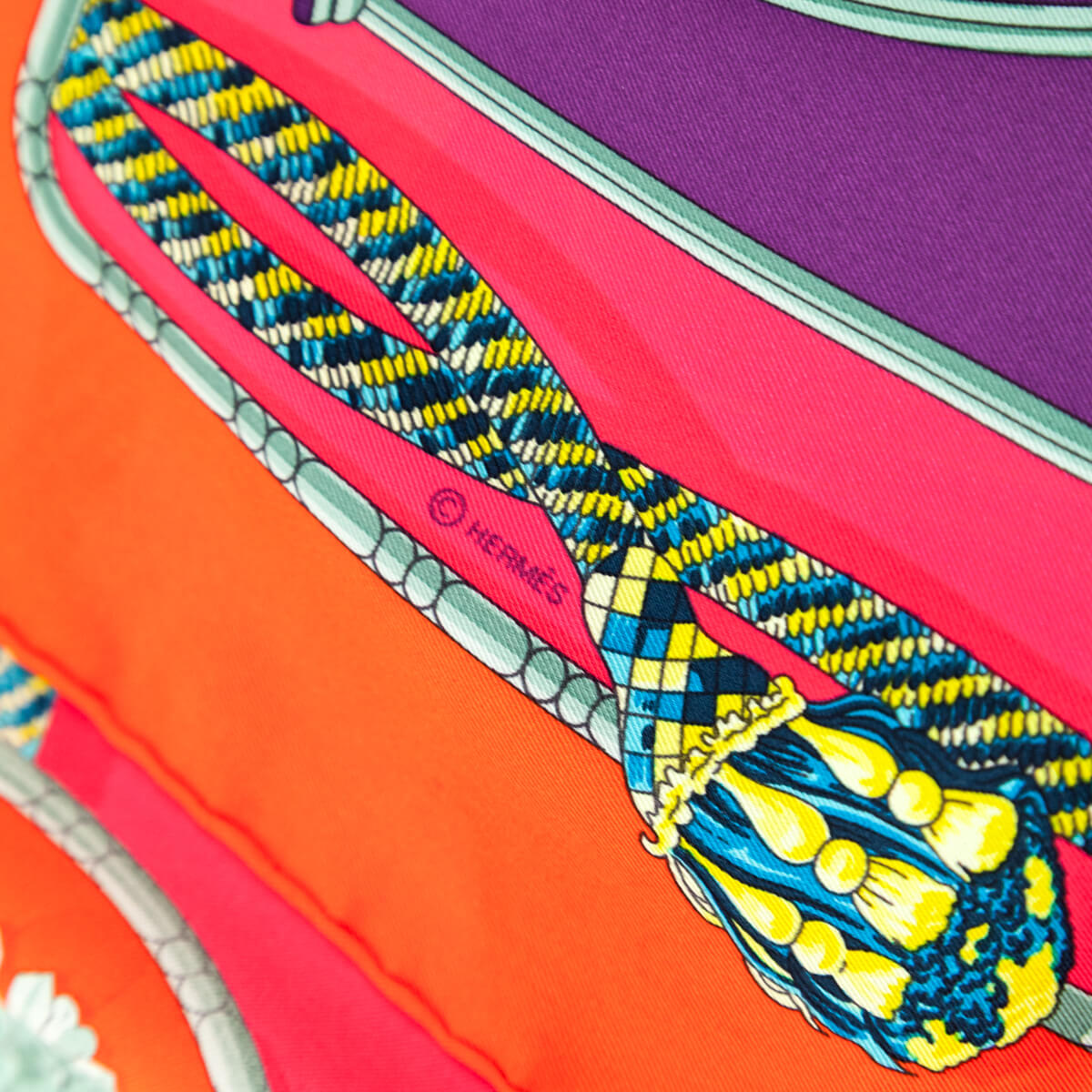 Hermes Pink & Orange Coach Silk Scarf 70 - Love that Bag etc - Preowned Authentic Designer Handbags & Preloved Fashions