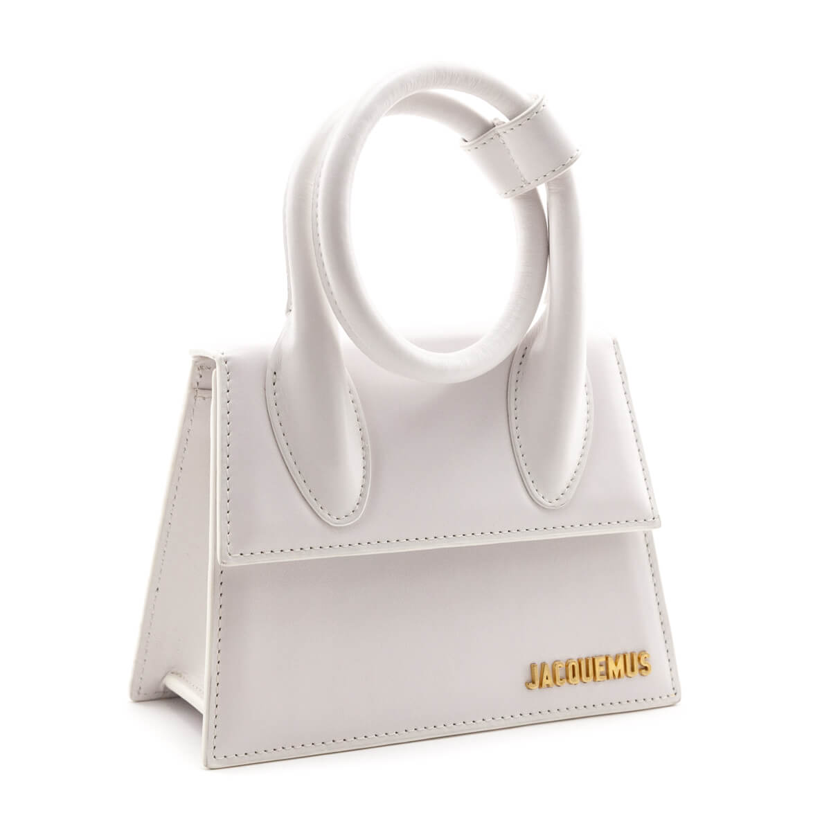 Jacquemus White Le Chiquito Noeud Shoulder Bag - Love that Bag etc - Preowned Authentic Designer Handbags & Preloved Fashions