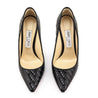 Jimmy Choo Black Leather Woven Pumps Size US 8 | EU 38 - Love that Bag etc - Preowned Authentic Designer Handbags & Preloved Fashions
