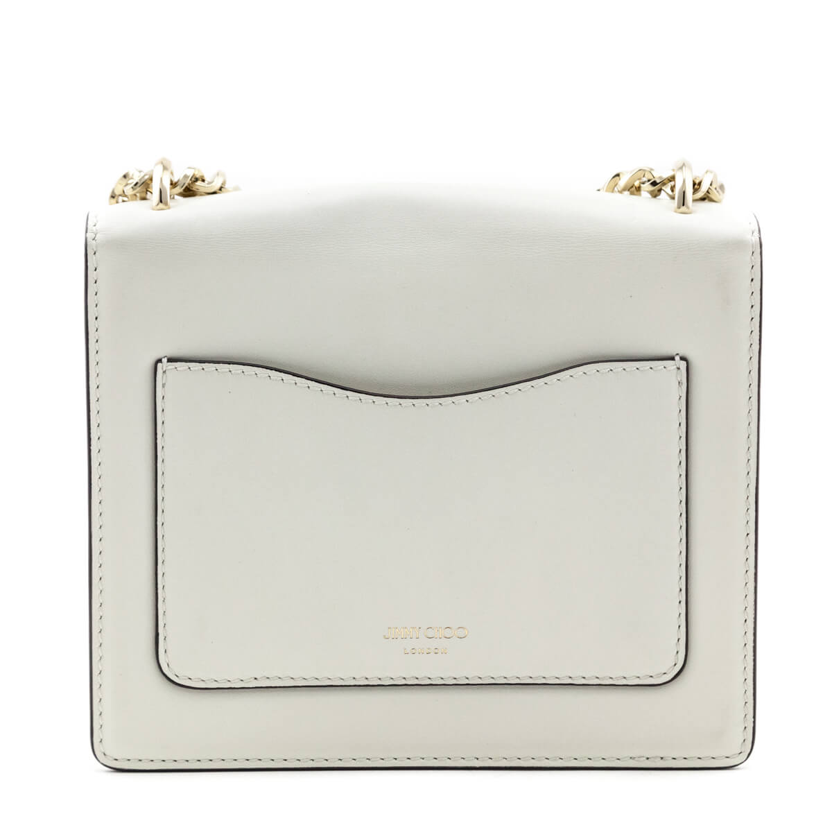 Jimmy Choo Latte White Calfskin Avenue Quad Shoulder Bag - Love that Bag etc - Preowned Authentic Designer Handbags & Preloved Fashions