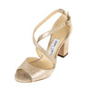 Jimmy Choo Sand Shimmer Suede Carrie Ankle Strap Sandals Size US 5 | EU 35 - Love that Bag etc - Preowned Authentic Designer Handbags & Preloved Fashions