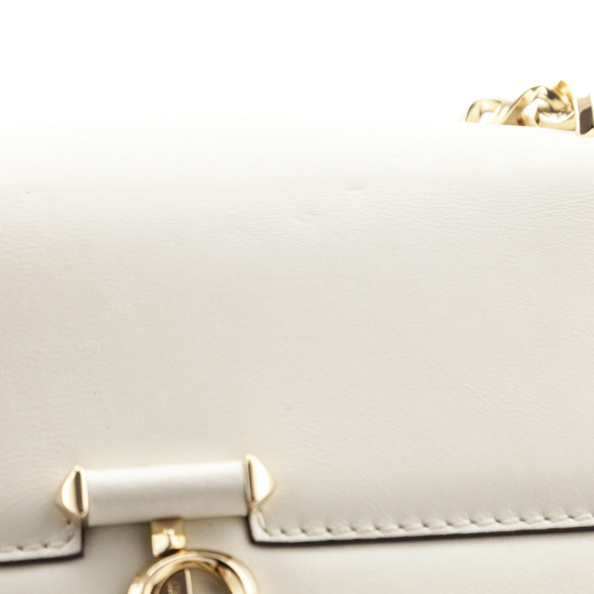 Jimmy Choo Latte White Calfskin Avenue Quad Shoulder Bag - Love that Bag etc - Preowned Authentic Designer Handbags & Preloved Fashions