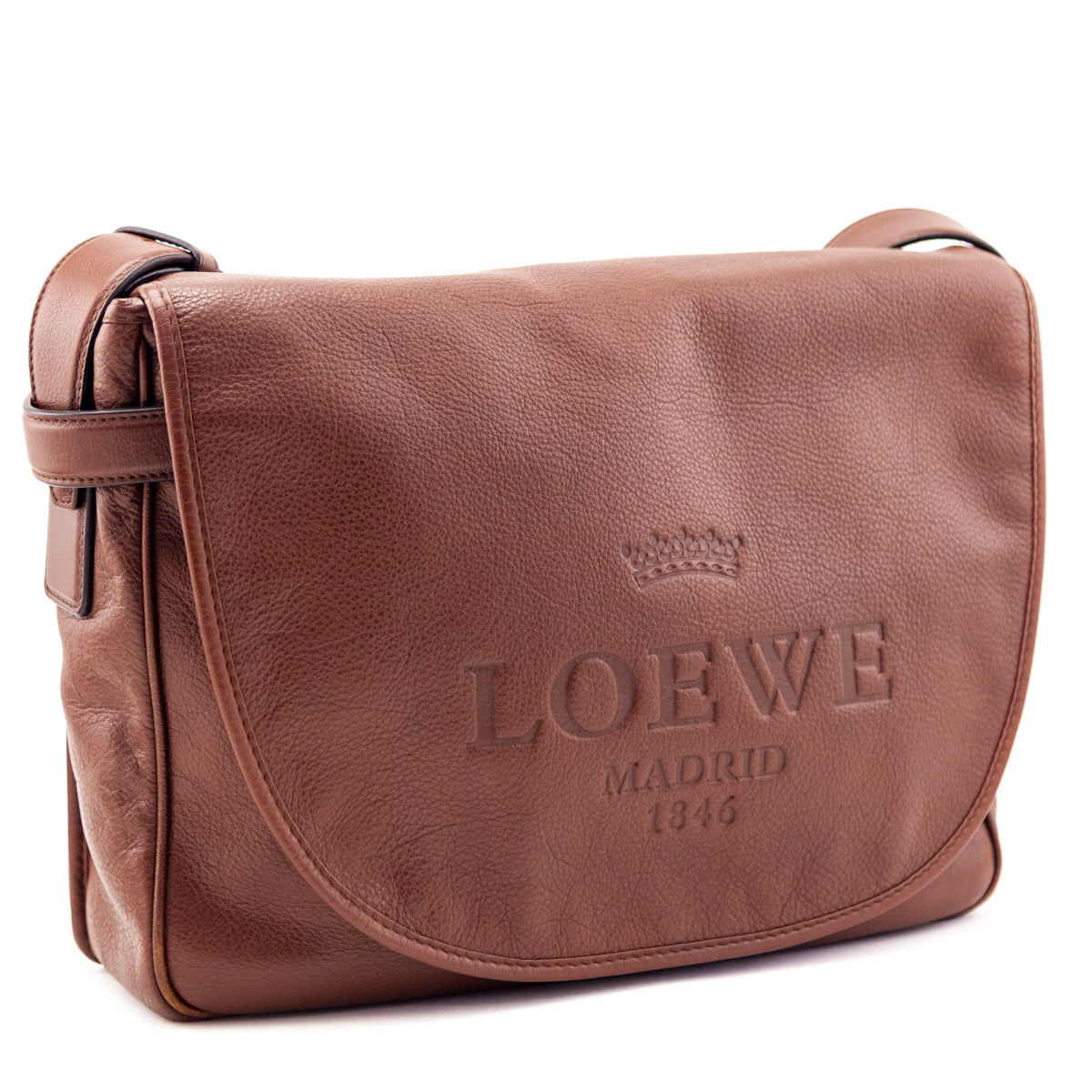 Loewe Brown Heritage Messenger - Love that Bag etc - Preowned Authentic Designer Handbags & Preloved Fashions